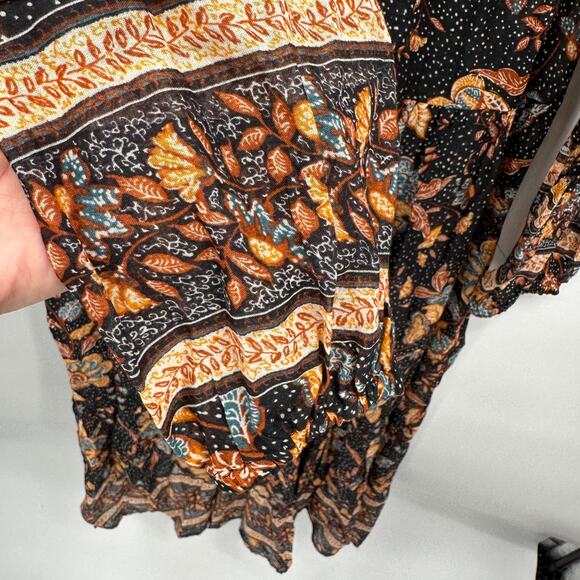 Sundry for Evereve NWT Felicity Floral 100% Cotton V Neck Midi Dress // S - Picture 9 of 13